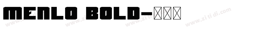 menlo bold字体转换